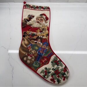 Vintage Coca Cola Santa Cross Stitch Stocking